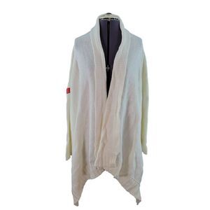 Meesh & Mia Wisconsin Badgers White Cardigan Wrap Sweater Sz M
